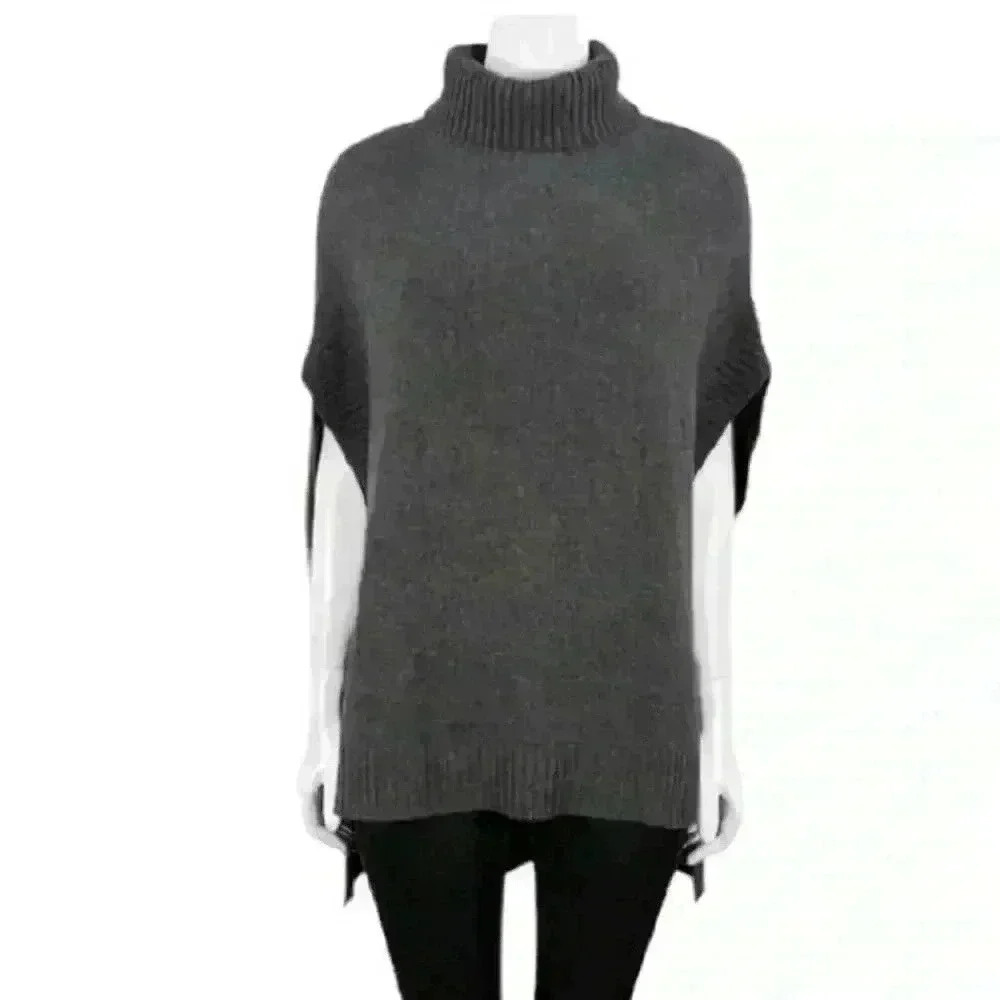 BCBG MaxAzaria Sleeveless Oversized Boxy Cowl Neck Sweater Green Size XS/S